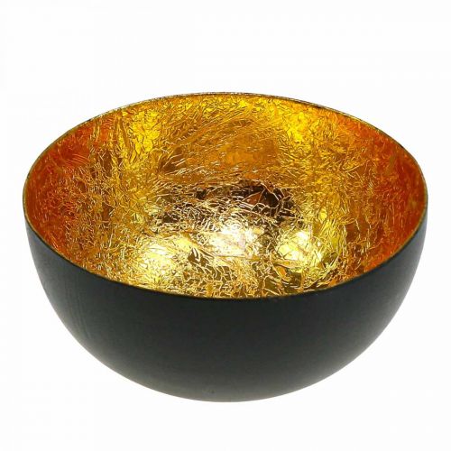 Floristik24 Decoração de mesa tigela de natal ouro preto Ø8cm H4cm