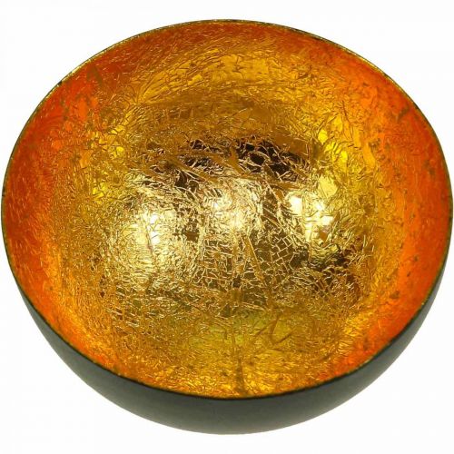 Floristik24 Decoração de mesa tigela de natal ouro preto Ø8cm H4cm