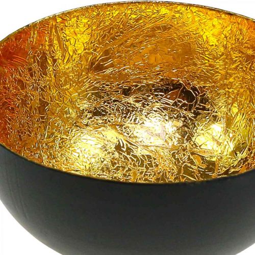 Itens Decoração de mesa tigela de natal ouro preto Ø8cm H4cm
