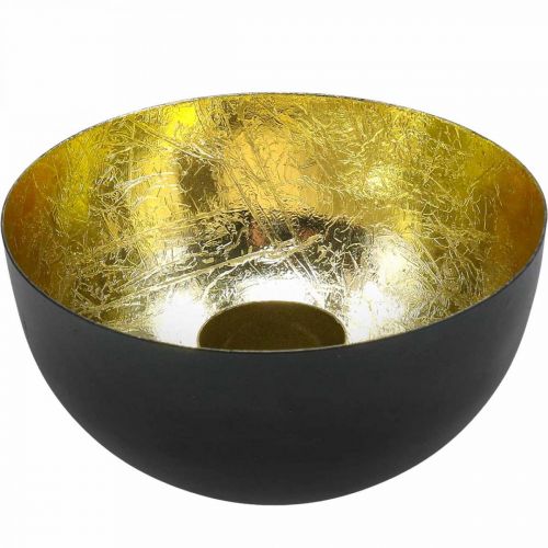Castiçal Ouro Preto Decoração de Natal Ø13cm A6,5cm