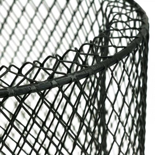 Itens Cesto de arame de metal preto castiçal Ø28,5/18cm conjunto de 2