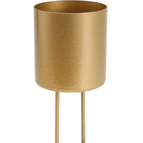 Itens Castiçal plug-in porta-velas dourado metal Ø5cm 4 unidades