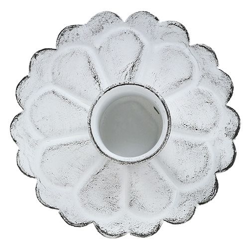 Floristik24 Castiçal de encaixe branco Ø8cm Alt.11cm