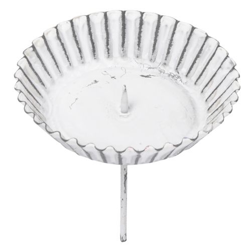Itens Castiçal plug-in forma de bolo branco Ø10cm 4 unidades