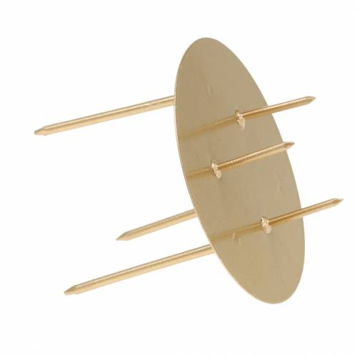 Floristik24 Castiçal plug-in ouro Ø6,5cm 12 unidades