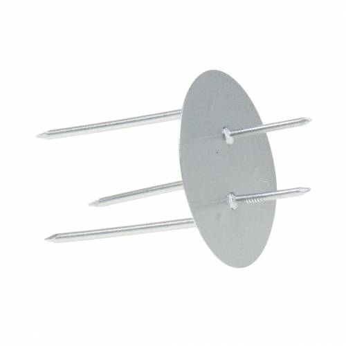 Floristik24 Castiçal plug-in prata Ø4,5cm 12 un