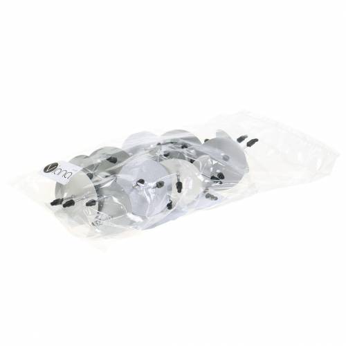 Floristik24 Castiçal plug-in prata Ø4,5cm 12 un