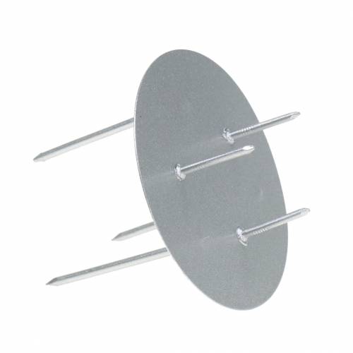 Floristik24 Castiçal para colar prata Ø6.5cm 12pcs