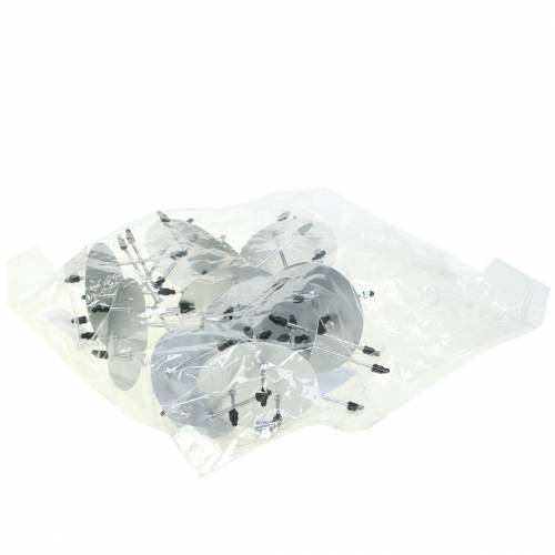 Floristik24 Castiçal para colar prata Ø6.5cm 12pcs