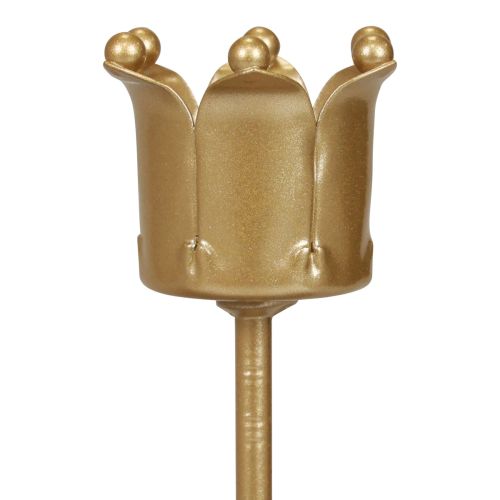 Floristik24 Castiçal coroa do advento castiçal coroa dourada Ø2,5cm 4 unidades