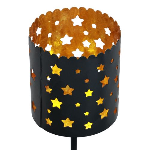 Floristik24 Castiçal coroa de advento para colar ouro preto Ø6cm 4 unidades