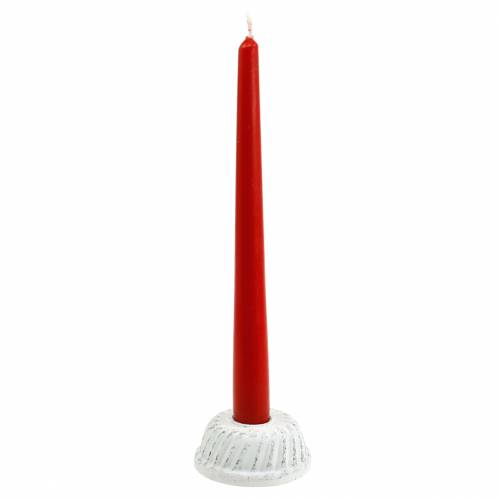 Floristik24 Castiçal Gugelhupf Forma para Assar Shabby Chic Branco Ø7,2cm Alt.3cm