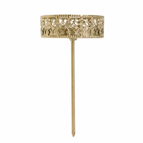 Itens Castiçal de filigrana para tampar dourado Ø6,4cm Alt.12,5cm 4 peças aspecto antigo
