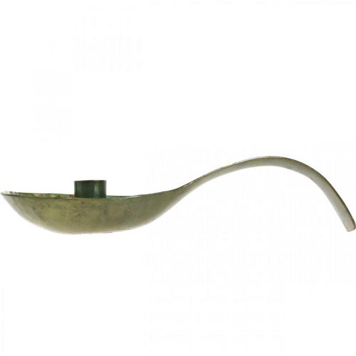 Floristik24 Colher castiçal metal antigo com pátina 25x11x5cm