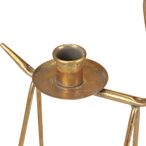 Floristik24 Castiçal de metal cervo castiçal decorativo Alt.38,5cm