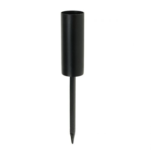 Castiçal preto para velas em bastão 15 cm 4 unidades
