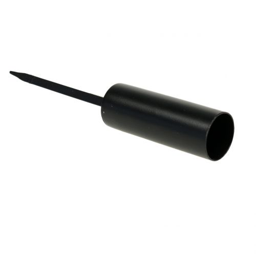 Itens Castiçal preto para velas em bastão 15 cm 4 unidades