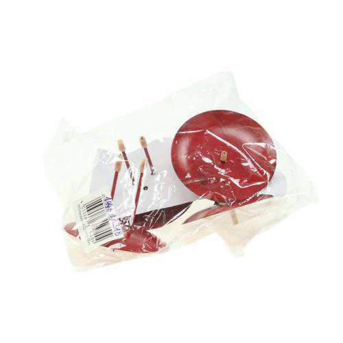 Itens Castiçal plug-in vermelho Ø9cm 4 unidades