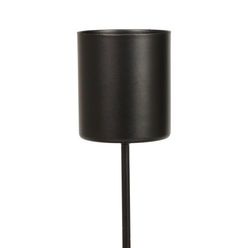 Floristik24 Castiçal encaixável, preto Ø3,5cm, 4 peças