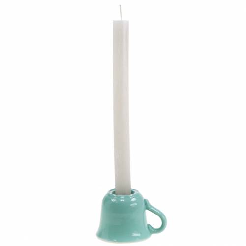 Floristik24 Suporte de vela copo Ø7.5cm H6cm verde 3pcs