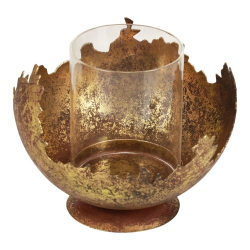 Floristik24 Decoração de mesa lanterna de Natal metal antiga 12cm Ø15cm