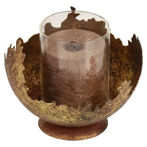 Floristik24 Decoração de mesa lanterna de Natal metal antiga 12cm Ø15cm