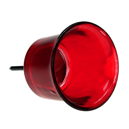 Floristik24 Castiçal para vidro tealight vermelho Ø6cm C10cm