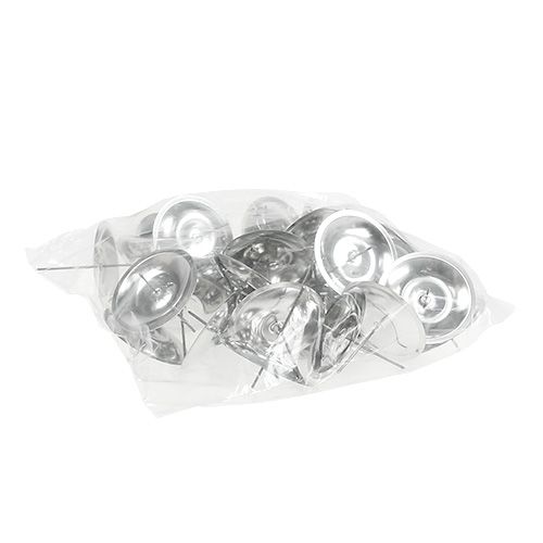 Itens Castiçal com espinho prata Ø5cm 36 un