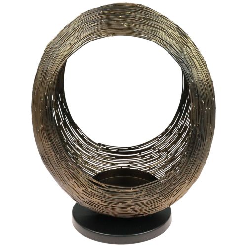 Floristik24 Castiçal escultura decorativa em metal porta-velas Alt.45cm