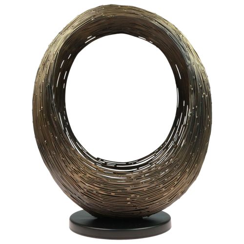 Itens Castiçal escultura decorativa em metal porta-velas Alt.45cm