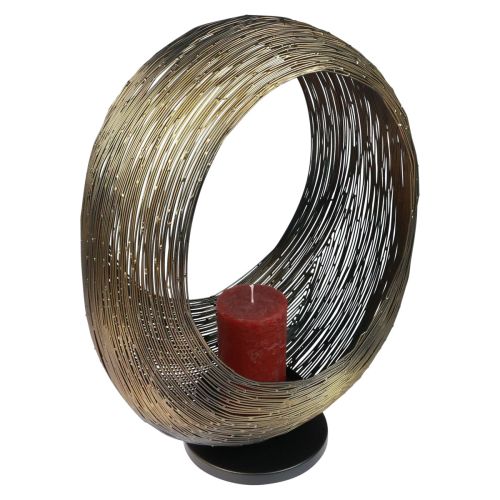 Floristik24 Castiçal escultura decorativa em metal porta-velas Alt.45cm