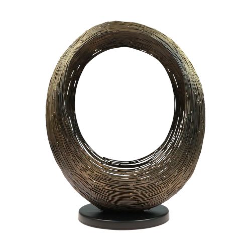Floristik24 Castiçal escultura decorativa em metal porta-velas Alt.33,5cm