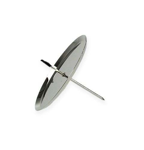 Floristik24 Castiçal prata Ø8cm 4 unid.