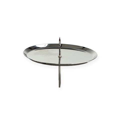 Itens Castiçal prata Ø8cm 4 unid.