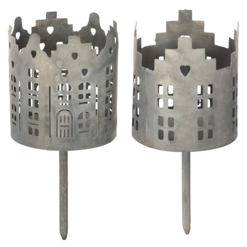 Porta-velas e suporte para velas pequenas com ponta, design de casinha, 6 cm, 2 peças comprar | Floristik24.pt