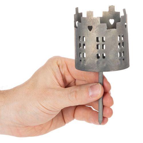 Porta-velas e suporte para velas pequenas com ponta, design de casinha, 6 cm, 2 peças | Floristik24.pt