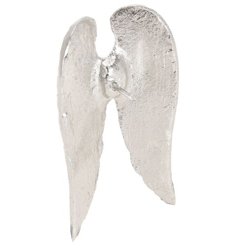 Itens Alfinetes de vela asas de anjo de Natal prata 4×7cm 4 peças