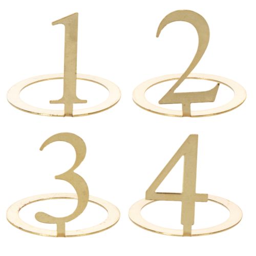 Conjunto de 4 anéis para velas cônicas numeradas para coroa do Advento, 3 cm