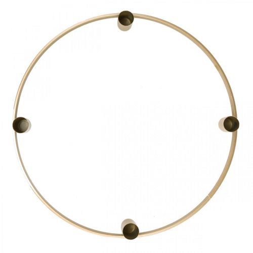 Itens Anel de vela castiçal metal ouro mate Ø35cm