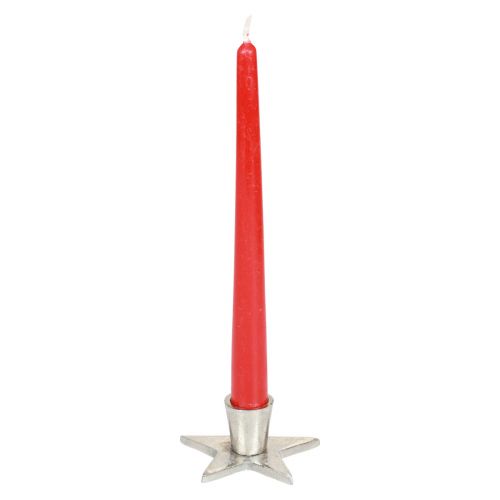 Itens Castiçal prata castiçal estrela 8x8x4,5cm 4 unidades