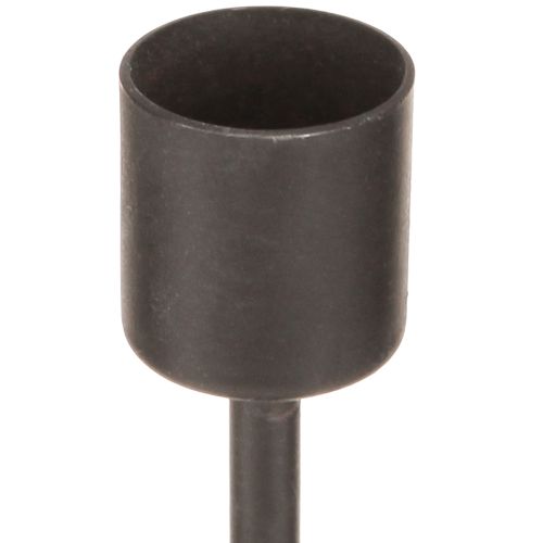 Itens Castiçal de metal antigo marrom H16cm 2 peças