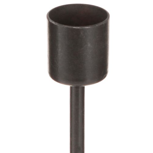 Itens Castiçal antigo marrom H21,5cm 2 peças