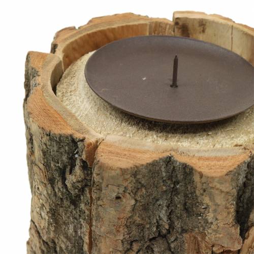 Floristik24 Castiçal de madeira Ø13cm Alt.10cm