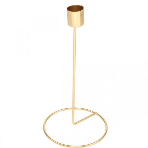 Floristik24 Castiçal castiçal decorativo em metal dourado Ø10cm H20cm
