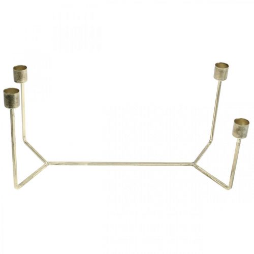 Itens Castiçal para bandeja de velas champanhe metal 37 × 17 × 18cm