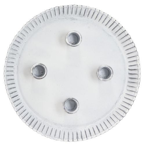 Itens Forma para bolo prato de vela com 4 castiçais brancos Ø25cm