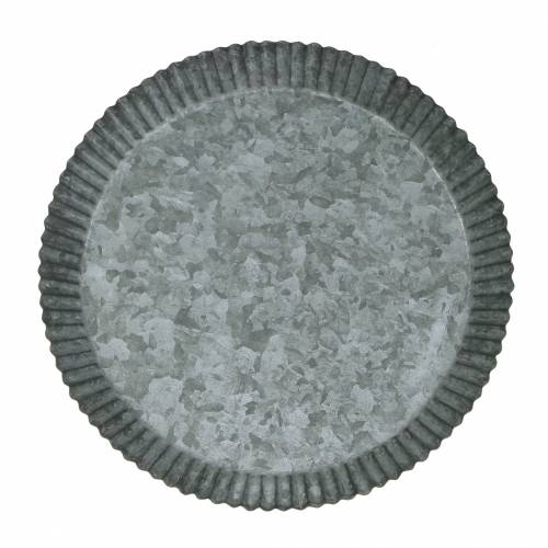 Floristik24 Prato decorativo assadeira de zinco Ø25cm Alt.3cm