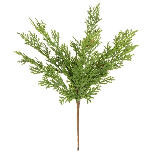 Ramo de pinheiro artificial com pinhas, 28 cm, 6 peças | Floristik24.pt