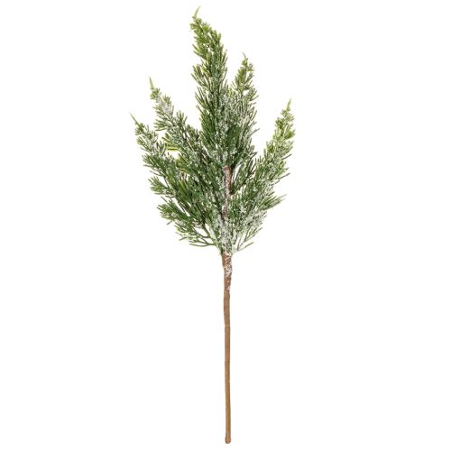 Ramo de pinheiro artificial coberto de neve para arranjos florais e decoração de Advento, 40 cm, 3 peças | Floristik24.pt