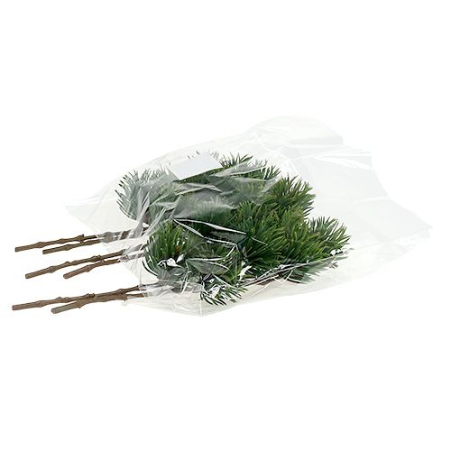 Floristik24 Ramo de pinheiro verde artificial H30cm 6pcs